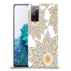 חמניות בלבן כיסוי מגן קשיח מעוצב ל Samsung Galaxy S20 FE 5G יחידה אחת סקרין מובייל