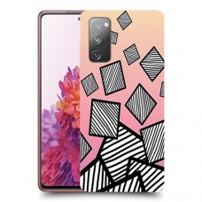 זאברה ריבועים כיסוי מגן קשיח מעוצב ל Samsung Galaxy S20 FE יחידה אחת סקרין מובייל