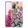 זאברה ריבועים כיסוי מגן קשיח מעוצב ל Samsung Galaxy S20 FE יחידה אחת סקרין מובייל