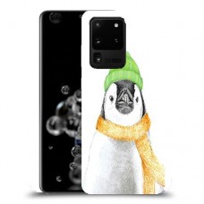 פינגווין בקור כיסוי מגן קשיח מעוצב ל Samsung Galaxy S20 Ultra 5G יחידה אחת סקרין מובייל