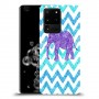 אלפנט סגול כיסוי מגן קשיח מעוצב ל Samsung Galaxy S20 Ultra 5G יחידה אחת סקרין מובייל