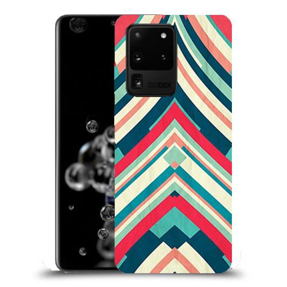 פסים בצבע כיסוי מגן קשיח מעוצב ל Samsung Galaxy S20 Ultra 5G יחידה אחת סקרין מובייל