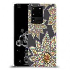 חמניות בשחור כיסוי מגן קשיח מעוצב ל Samsung Galaxy S20 Ultra 5G יחידה אחת סקרין מובייל