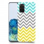 שורות צהובות-ירוקות כיסוי מגן קשיח מעוצב ל Samsung Galaxy S20+ 5G יחידה אחת סקרין מובייל