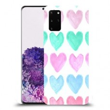 לבבות פסטל כיסוי מגן קשיח מעוצב ל Samsung Galaxy S20+ יחידה אחת סקרין מובייל
