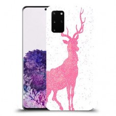 צבי ורוד כיסוי מגן קשיח מעוצב ל Samsung Galaxy S20+ יחידה אחת סקרין מובייל