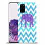 אלפנט סגול כיסוי מגן קשיח מעוצב ל Samsung Galaxy S20+ יחידה אחת סקרין מובייל
