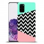 פסים במנטה ורוד כיסוי מגן קשיח מעוצב ל Samsung Galaxy S20+ יחידה אחת סקרין מובייל