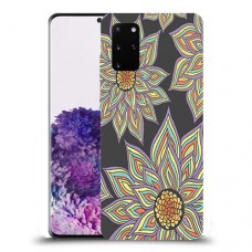 חמניות בשחור כיסוי מגן קשיח מעוצב ל Samsung Galaxy S20+ יחידה אחת סקרין מובייל