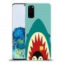 פינגווין בכריש כיסוי מגן קשיח מעוצב ל Samsung Galaxy S20 יחידה אחת סקרין מובייל