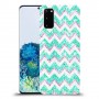 גיאומטריה טורקיז כיסוי מגן קשיח מעוצב ל Samsung Galaxy S20 יחידה אחת סקרין מובייל