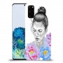אישה בפרחים כיסוי מגן קשיח מעוצב ל Samsung Galaxy S20 יחידה אחת סקרין מובייל