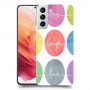 אהבה צחוק חיים כיסוי מגן קשיח מעוצב ל Samsung Galaxy S21 5G יחידה אחת סקרין מובייל