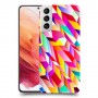 פסים ניאון כיסוי מגן קשיח מעוצב ל Samsung Galaxy S21 5G יחידה אחת סקרין מובייל