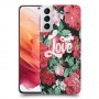 רוז אהבה כיסוי מגן קשיח מעוצב ל Samsung Galaxy S21 5G יחידה אחת סקרין מובייל