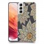 חמניות בשחור כיסוי מגן קשיח מעוצב ל Samsung Galaxy S21 5G יחידה אחת סקרין מובייל