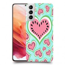 אבטיח אהבה כיסוי מגן קשיח מעוצב ל Samsung Galaxy S21 5G יחידה אחת סקרין מובייל