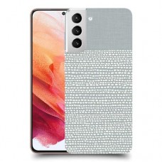נקודות לבנות אפור כיסוי מגן קשיח מעוצב ל Samsung Galaxy S21 5G יחידה אחת סקרין מובייל