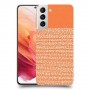נקודות לבנות בכתום כיסוי מגן קשיח מעוצב ל Samsung Galaxy S21 5G יחידה אחת סקרין מובייל