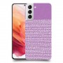 נקודות לבנות בסגול כיסוי מגן קשיח מעוצב ל Samsung Galaxy S21 5G יחידה אחת סקרין מובייל