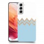 לבן כחול כיסוי מגן קשיח מעוצב ל Samsung Galaxy S21 5G יחידה אחת סקרין מובייל