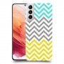 שורות צהובות-ירוקות כיסוי מגן קשיח מעוצב ל Samsung Galaxy S21 5G יחידה אחת סקרין מובייל