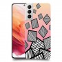 זאברה ריבועים כיסוי מגן קשיח מעוצב ל Samsung Galaxy S21 5G יחידה אחת סקרין מובייל