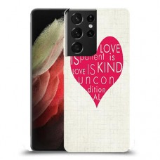 אהבה היא אדיבה כיסוי מגן קשיח מעוצב ל Samsung Galaxy S21 Ultra 5G יחידה אחת סקרין מובייל