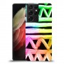 ניאון גיאומטריה כיסוי מגן קשיח מעוצב ל Samsung Galaxy S21 Ultra 5G יחידה אחת סקרין מובייל