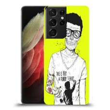 לא חולצת טריקו מצחיקה כיסוי מגן קשיח מעוצב ל Samsung Galaxy S21 Ultra 5G יחידה אחת סקרין מובייל
