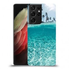 חופשה גן עדן כיסוי מגן קשיח מעוצב ל Samsung Galaxy S21 Ultra 5G יחידה אחת סקרין מובייל