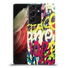 אהבת שלום כיסוי מגן קשיח מעוצב ל Samsung Galaxy S21 Ultra 5G יחידה אחת סקרין מובייל