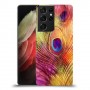 נוצת טווס כיסוי מגן קשיח מעוצב ל Samsung Galaxy S21 Ultra 5G יחידה אחת סקרין מובייל