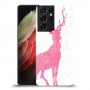 צבי ורוד כיסוי מגן קשיח מעוצב ל Samsung Galaxy S21 Ultra 5G יחידה אחת סקרין מובייל