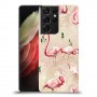 פלמינגו ורוד כיסוי מגן קשיח מעוצב ל Samsung Galaxy S21 Ultra 5G יחידה אחת סקרין מובייל
