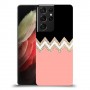 ורוד-לבן-לבן כיסוי מגן קשיח מעוצב ל Samsung Galaxy S21 Ultra 5G יחידה אחת סקרין מובייל