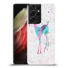 ורוד אייל כיסוי מגן קשיח מעוצב ל Samsung Galaxy S21 Ultra 5G יחידה אחת סקרין מובייל