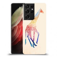 קשת ג 'ירפה כיסוי מגן קשיח מעוצב ל Samsung Galaxy S21 Ultra 5G יחידה אחת סקרין מובייל