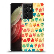 לבבות קשת כיסוי מגן קשיח מעוצב ל Samsung Galaxy S21 Ultra 5G יחידה אחת סקרין מובייל