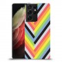 פסים קשת כיסוי מגן קשיח מעוצב ל Samsung Galaxy S21 Ultra 5G יחידה אחת סקרין מובייל