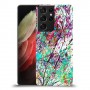 באביב בסגול כיסוי מגן קשיח מעוצב ל Samsung Galaxy S21 Ultra 5G יחידה אחת סקרין מובייל