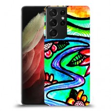 ויטראז 'תמונה כיסוי מגן קשיח מעוצב ל Samsung Galaxy S21 Ultra 5G יחידה אחת סקרין מובייל