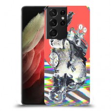 ארנבון מוזר כיסוי מגן קשיח מעוצב ל Samsung Galaxy S21 Ultra 5G יחידה אחת סקרין מובייל
