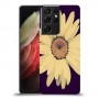 חמניות בשחור כיסוי מגן קשיח מעוצב ל Samsung Galaxy S21 Ultra 5G יחידה אחת סקרין מובייל