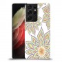 חמניות בלבן כיסוי מגן קשיח מעוצב ל Samsung Galaxy S21 Ultra 5G יחידה אחת סקרין מובייל