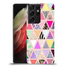 משולש הנאה כיסוי מגן קשיח מעוצב ל Samsung Galaxy S21 Ultra 5G יחידה אחת סקרין מובייל