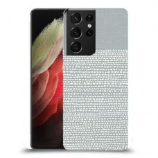 נקודות לבנות אפור כיסוי מגן קשיח מעוצב ל Samsung Galaxy S21 Ultra 5G יחידה אחת סקרין מובייל