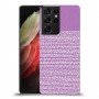 נקודות לבנות בסגול כיסוי מגן קשיח מעוצב ל Samsung Galaxy S21 Ultra 5G יחידה אחת סקרין מובייל