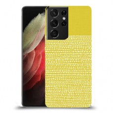 נקודות לבנות בצהוב כיסוי מגן קשיח מעוצב ל Samsung Galaxy S21 Ultra 5G יחידה אחת סקרין מובייל