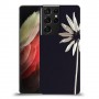 פרח לבן כיסוי מגן קשיח מעוצב ל Samsung Galaxy S21 Ultra 5G יחידה אחת סקרין מובייל